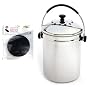 Norpro GRIP-EZ Stainless-Steel Composter Keeper with 2-pc. Replacement Filter Set