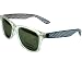Sunglasses Wayfarer Crystal Clear Frame Grey Mirror Lens Checkered