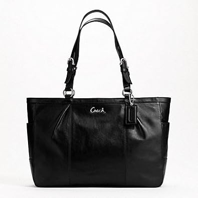 Authentic Coach Gallery Leather Large East West Tote Bag 17722 Black