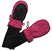 SnowStoppers Kid's Nylon Waterproof Snow Colorful Mittens (Fuchsia, Medium)