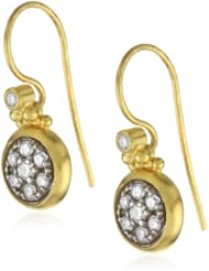 GURHAN "Moonstruck" White Diamond Two-Tone Dangling Drop Earrings