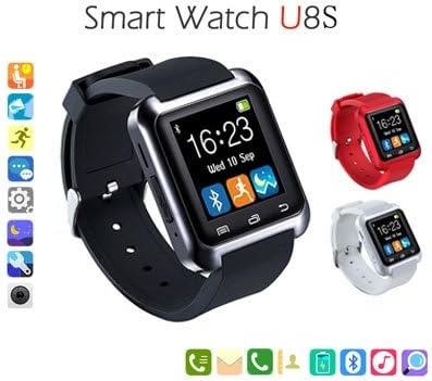 Winterplum U80 U8S Smart Watch Bluetooth Watch Phone Android U Watch for Smartphones Black 0.35 kg