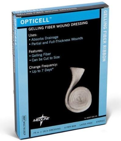 Opticell Gelling Fiber Wound Dressings 3/4" x 18" Rope (Box of 5) # MSC7818EP by Opticell