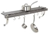 J.K. Adams PRW-01-GRY Wall Mounted Pot Rack, Gray