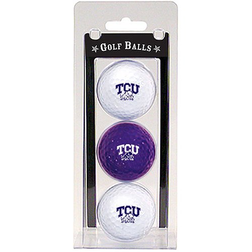 Texas Christian Horned Frogs Pack Of 3 Golf Balls From Team Golf