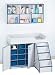 Jonti-Craft 5142JC006 DIAPER CHANGER COMBO - RIGHT - BERRY