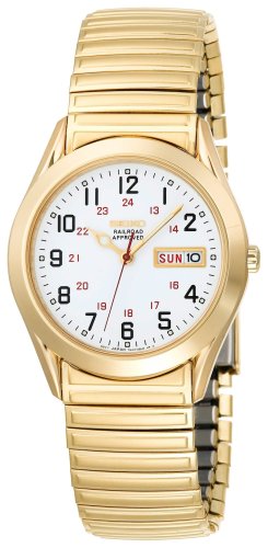 Seiko Men's SGG746 Railroad Seiko Flex Gold-Tone Watch