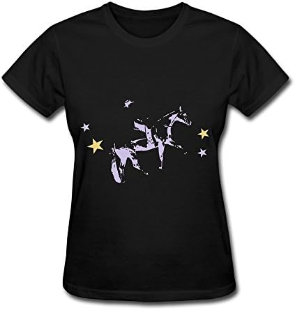 Women's Classic Casual Tee Westernriding Horse Pleasure Size M Black
