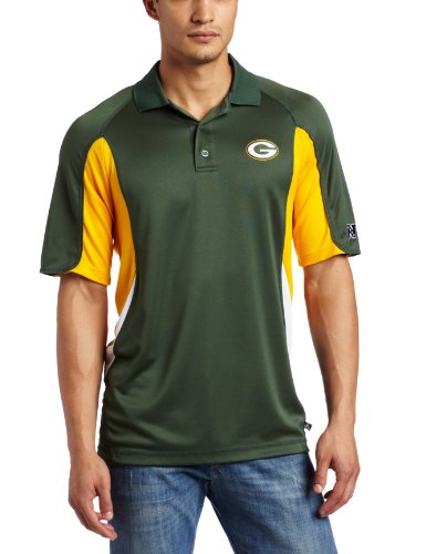 NFL Men's Green Bay Packers Field Classic IV Short Sleeve Synthetic Polo (Hunter Green, Small)