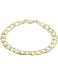 14k Yellow Gold, Casting Curb Link Kids Children Bracelet 6mm Wide