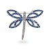 Eve's Addiction Silver Blue CZ Dragonfly Pin