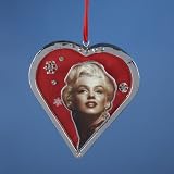Pack of 12 Marilyn Monroe in Red Heart with Snowflakes Christmas Ornaments 3.5