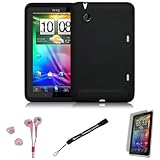 Black Cover Protective Slim Durable Silicon Skin Case for HTC Flyer 3G WiFi ....