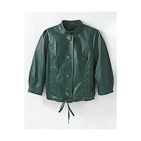 Spiegel Cropped Leather Jacket