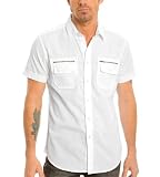 G by GUESS Radcliff Shirt, WHITE (XXL)