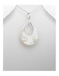 Shell Pendant Necklace In 92.5 Sterling Silver