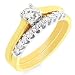 14K YG 0.50 Carat tw. Diamond Bridal Set - Size 7