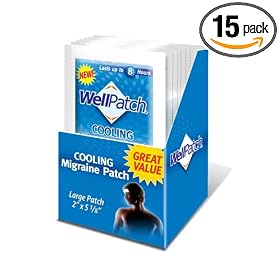 WellPatch Cooling Migraine Patch, Large, 0.18-Ounce Pouch (Pack of 15)