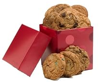 Geoff & Drew's Signature Red Gift Box, 12 Fresh Baked Cookies, 4 Flavors