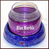 Ceramic Wickless Candles Warmer, Blue Marble