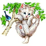 Kitten In Tree Womens Scoop Neck T-Shirt