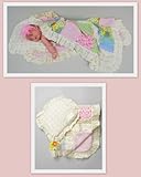 Designer Baby Blanket & Pillow Patchwork Gift Set for Girls - Unique Baby Shower Gifts