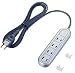 ELECOM 防火タップ 2P4口 2.5m シルバー T-F1425SV
