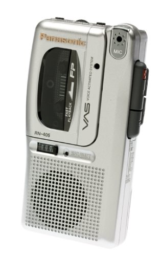 Panasonic RN405 Micro Cassette Recorder with Voice Activation System and Tape Counter