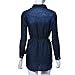 Sunward Fashion Sexy Women Half Sleeve Casual Denim Party Mini Dress with Belt