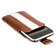 LUPO Brown Leather Pouch Case with Pull Tab for Apple: Iphone (2G, 3G, 3GS, 4, 4S) Ipod Touch, Nokia: N8, X6. Samsung: S5230 Tocco Lite, S5620 Monte, S8500 Wave, I9000 Galaxy S. Sony Ericsson: Satio, Vivaz. Motorola: Milestone. LG: Renoir, Cookie, Viewty.