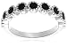 10k Choice of White or Yellow Gold Black Diamond Ring (3/4 cttw)
