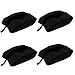Shoe Bags,HugeSaving Nylon Waterproof Travel Zipper Shoes Bag For Carrying Set Of 4(Black)