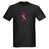 Kurt Uccello's Scissor Star Pink Dark T-Shirt by CafePress
