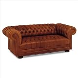 Distinction Leather Tufted Chesterfield Full Size Sleeper Sofa