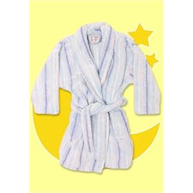 Buy Aegean Striped Pastel Girl's Plush Robe by Aegean