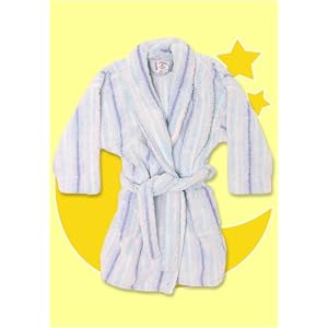 Buy Aegean Striped Pastel Girl's Plush Robe by Aegean