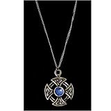Jewelled Celtic Cross English Pewter Necklace