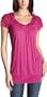 Self Esteem Junior's Ruffled Sleeve V-Neck,Boysenberry,Medium