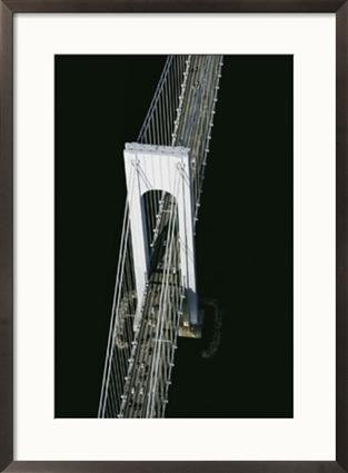 Aerial view looking straight down at a section of the bridge Subject Framed Art Poster Print by Robert Madden, 21x29