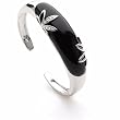 Sterling Silver Onyx and Diamond Bracelet