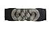 E-Clover Designer Metal Buckle Women's Elastic Waist Cinch Belt (Black)