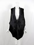 IMAGE OF Ports 1961 womens black licorice velvet sleeveless vest top 4