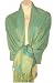 70% Pashmina 30% Silk Paisley Self-Design Shawl / Wrap / Stole - Blue Green