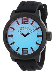 Kenneth Cole REACTION Unisex RK1325 Street Triple Black Bright Blue Dial Watch