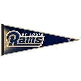 ST. LOUIS RAMS PENNANT STICKER BUTTON SET