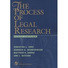 The Process of Legal Research, Fifth Edition