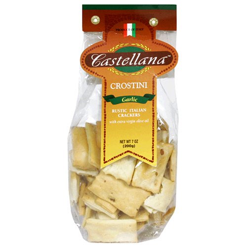 Castellana Crostini, Garlic, 7-Ounce Bags (Pack of 12) by Castellana