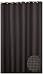 Carnation Home Fashions Waffle Weave Fabric Shower Curtain, Black