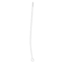 Qosina 11599 Nylon Bristles Instrument Cleaning Brush with Stainless Steel Handle, 0.12" Tip Diameter, 12" Length (Pack of 25)