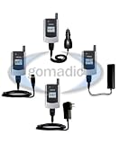 Samsung IP-A790 Car Auto Charger Wall AC Power Battery Backup USB Sync Charge Road Warrior Kit w/ Tip Exchange - Gomadic Brand
